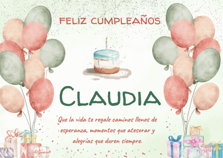Felicidades Claudia