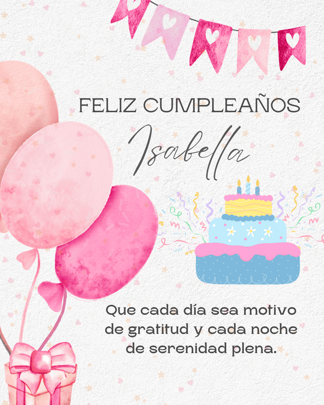 Felicidades Isabella​