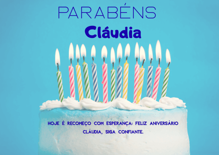 Parabéns Cláudia