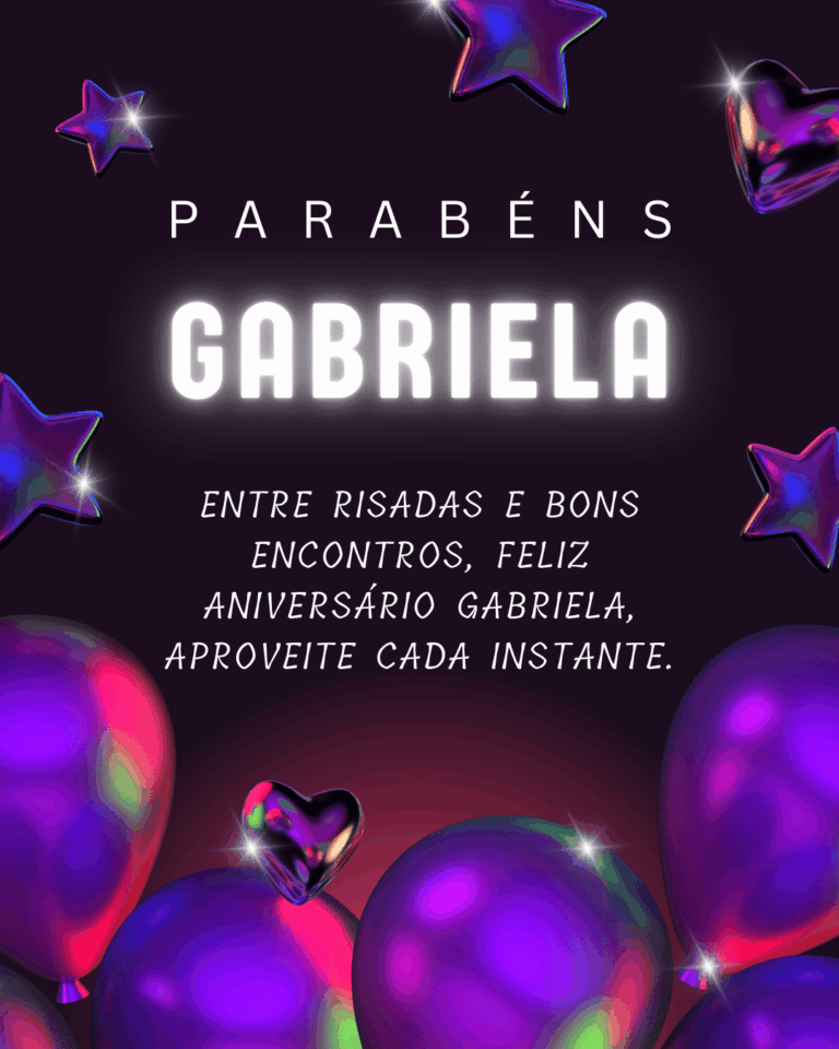 Parabéns Gabriela