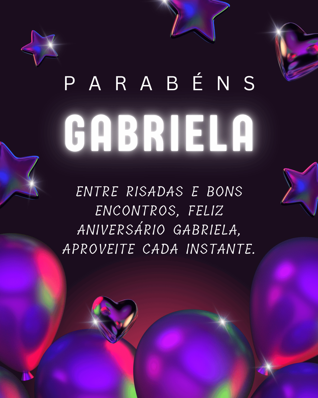Parabéns Gabriela
