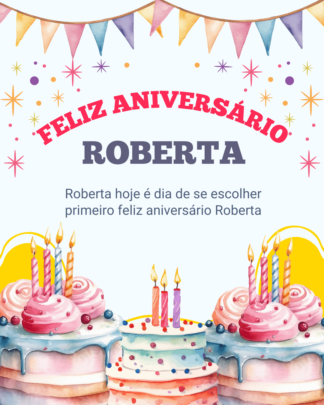 Parabéns Roberta