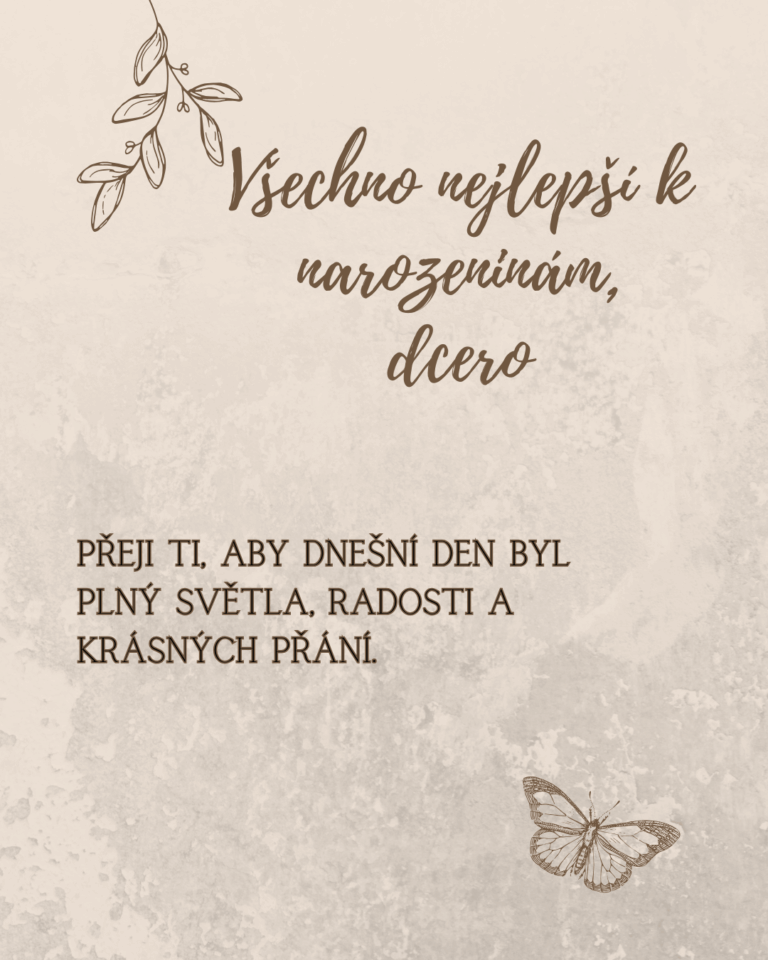 Přání k narozeninám pro dceru