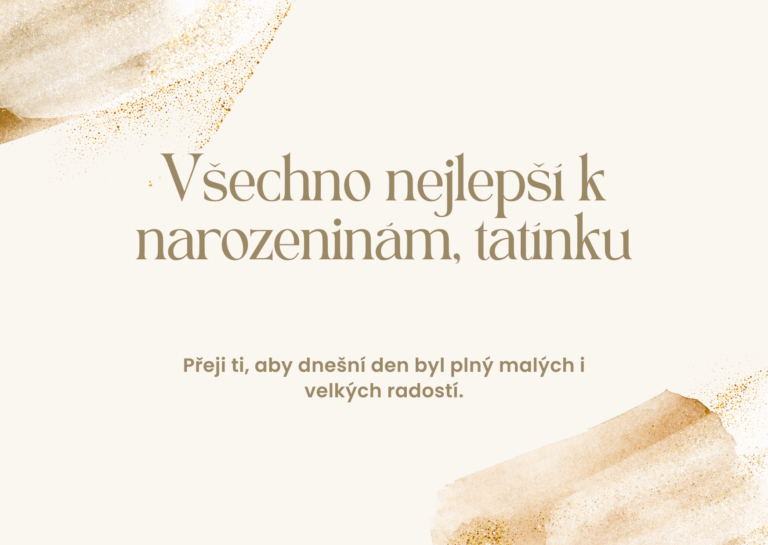 Přání k narozeninám pro tatínka od dcery