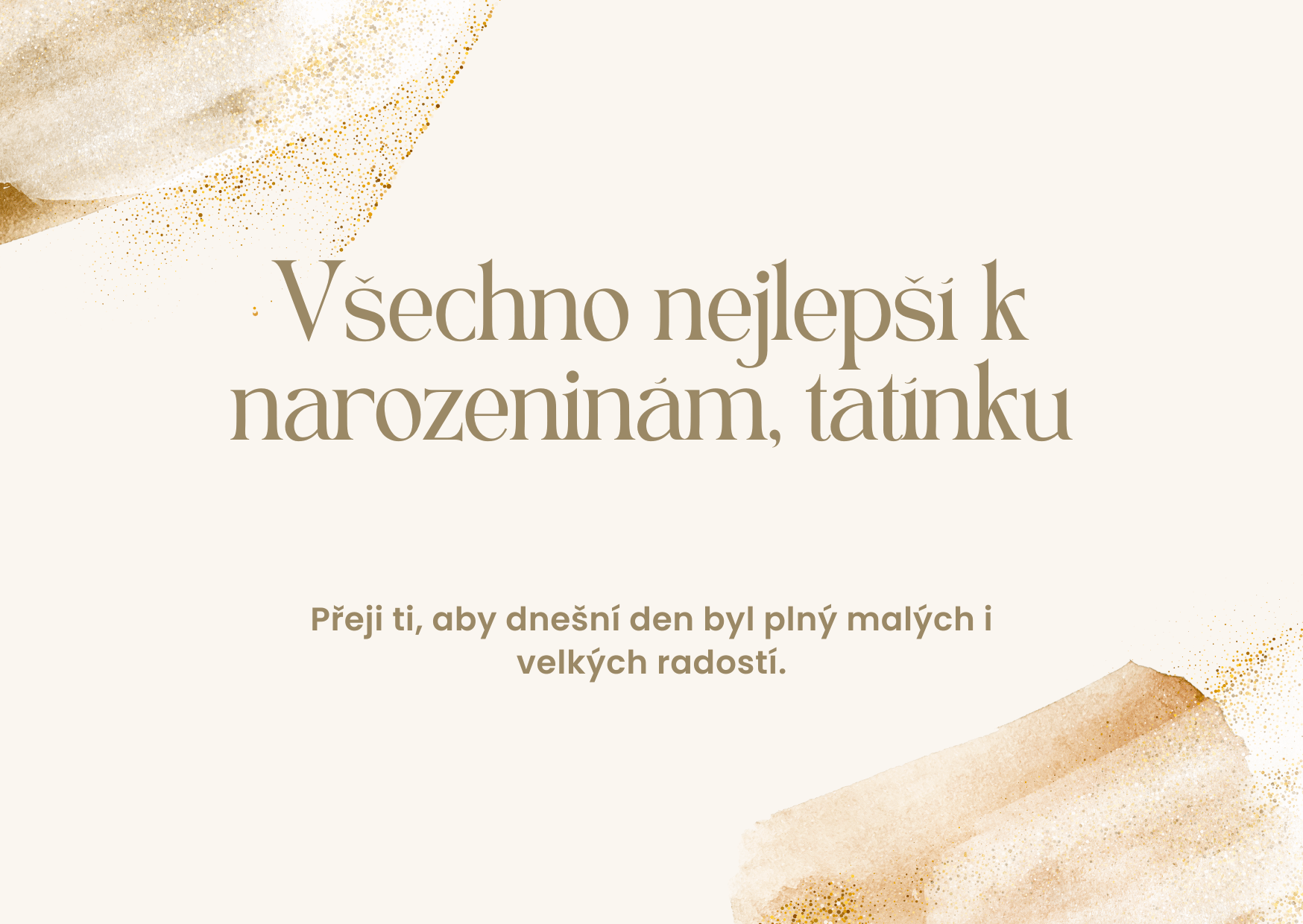 Přání k narozeninám pro tatínka od dcery