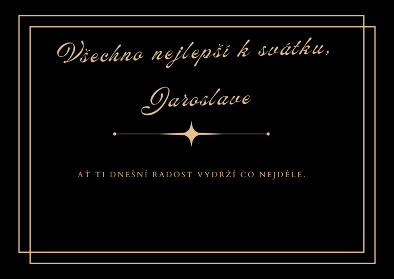 Přání k svátku Jaroslav
