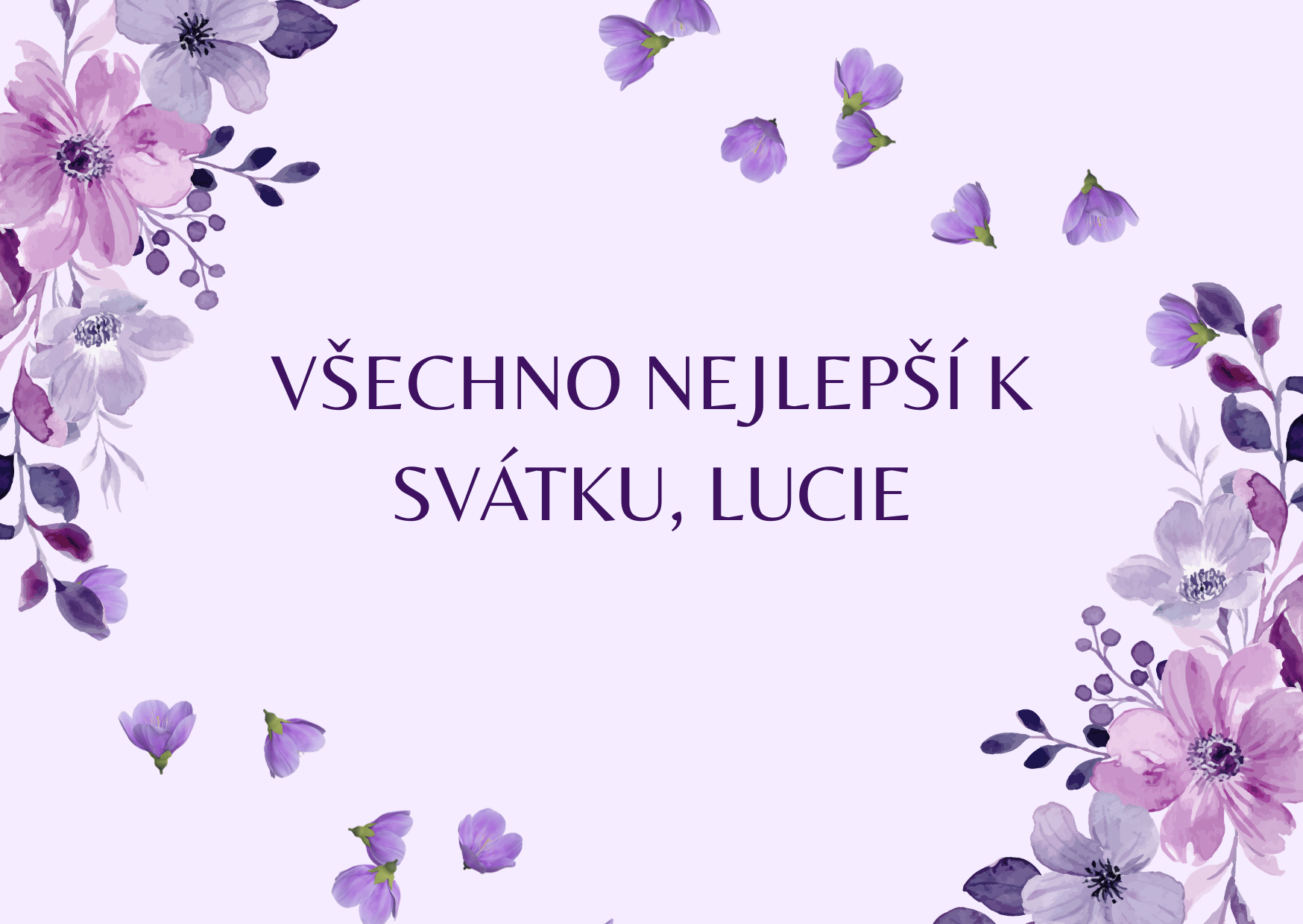 Přání k svátku Lucie