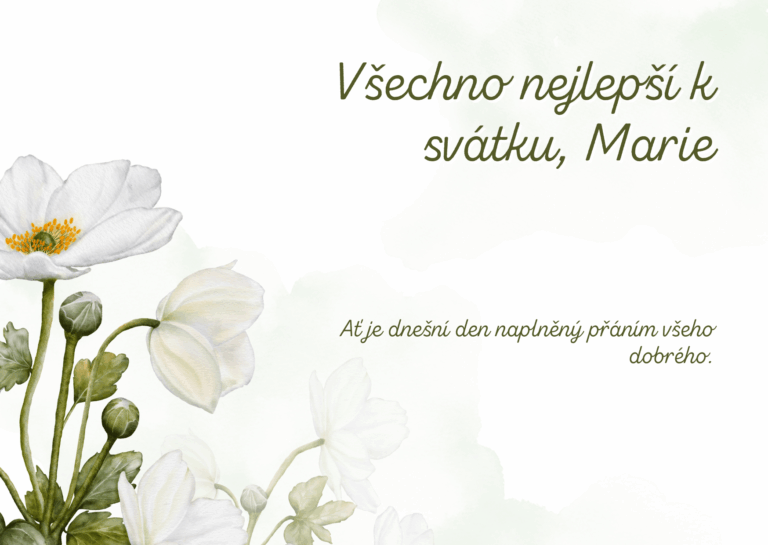 Přání k svátku Marie