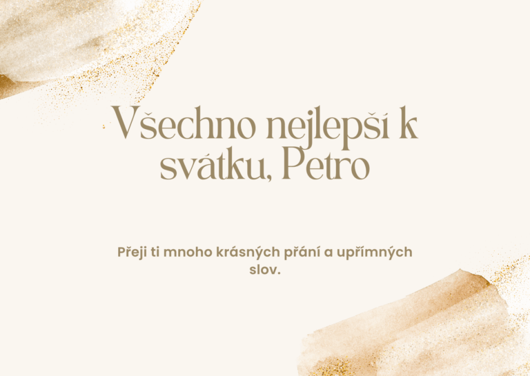 Přání k svátku Petra