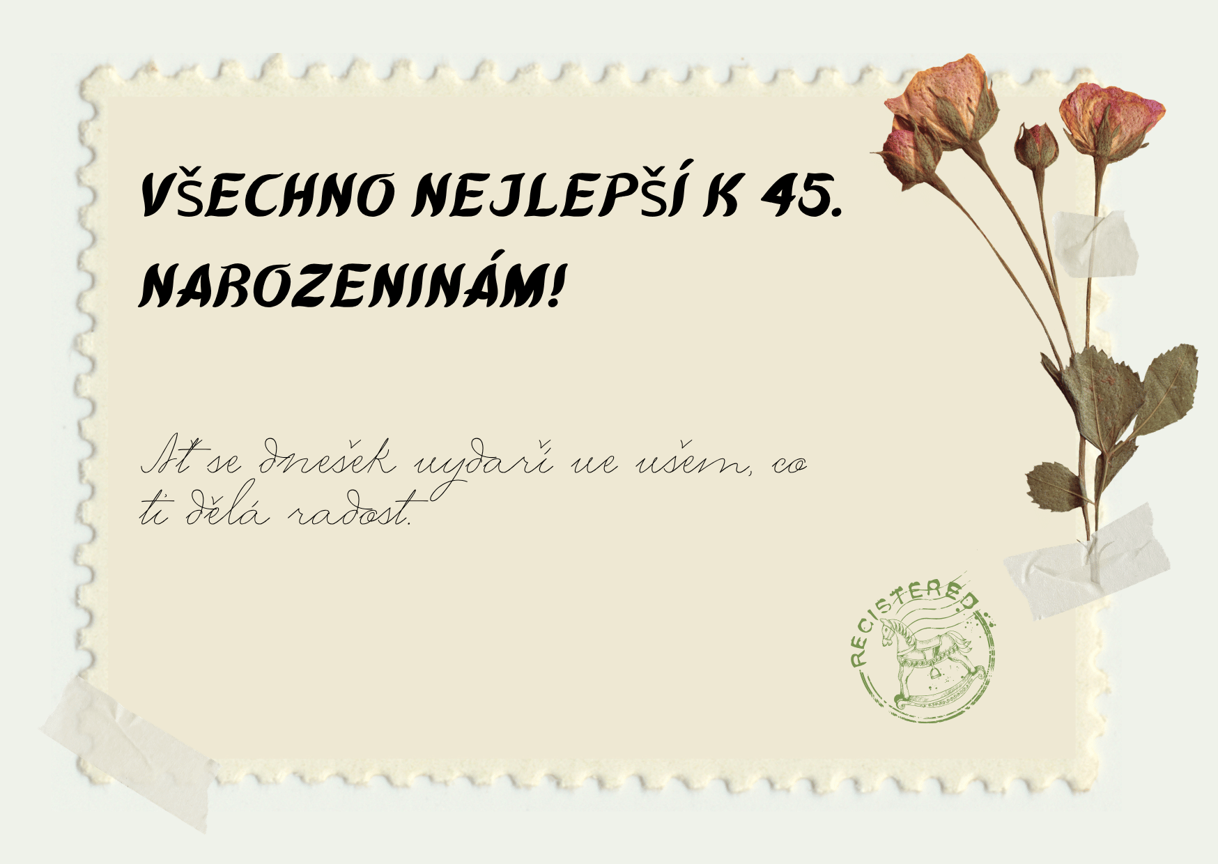 Přání k 45 Narozeninám pro ženu
