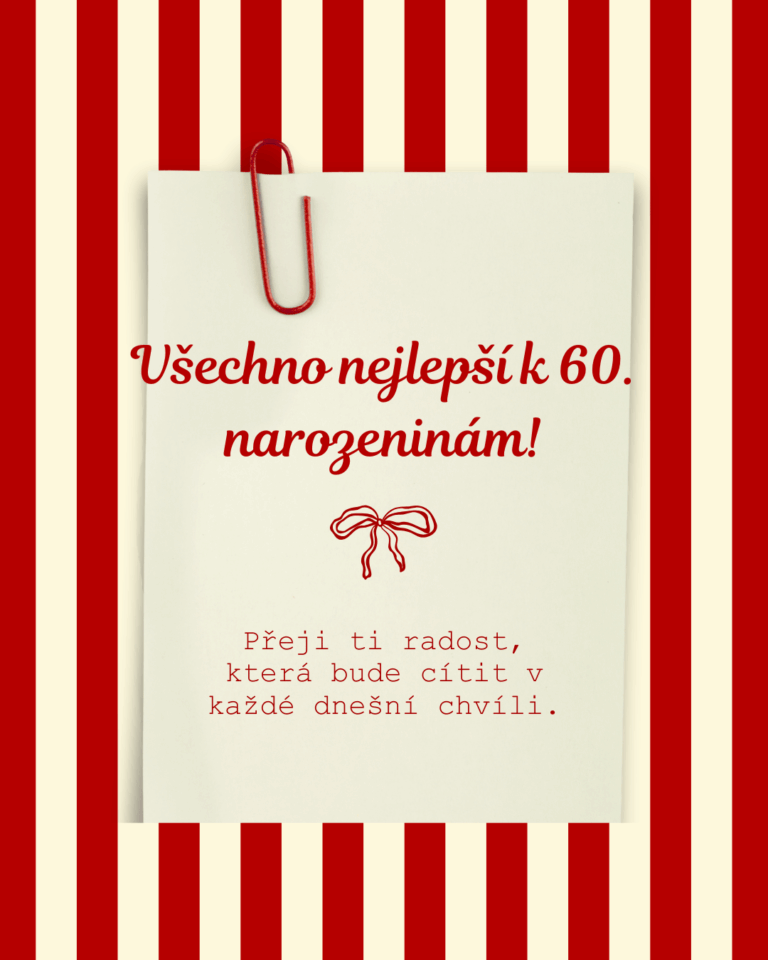 Přání k 60 Narozeninám