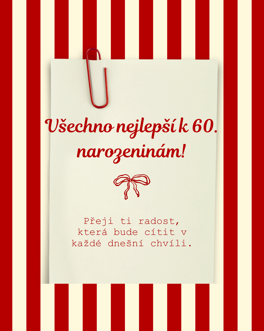 Přání k 60 Narozeninám