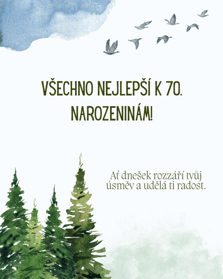 Přání k 70 Narozeninám