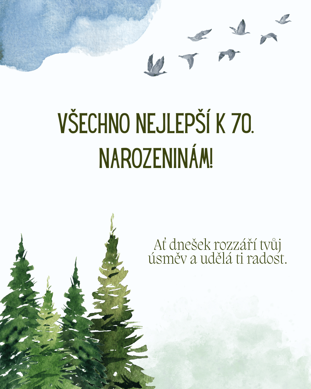 Přání k 70 Narozeninám