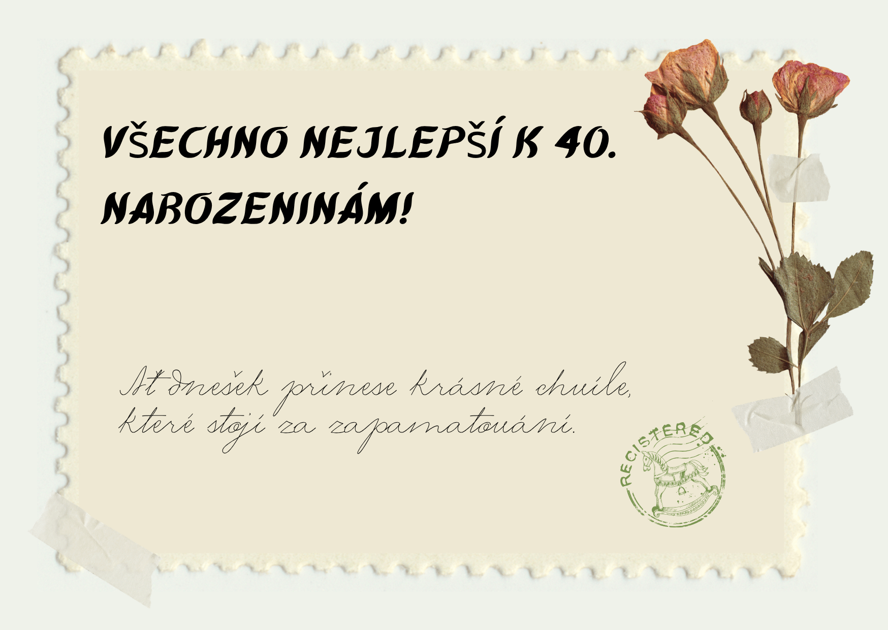 Vtipné přání k 40 narozeninám pro muže text